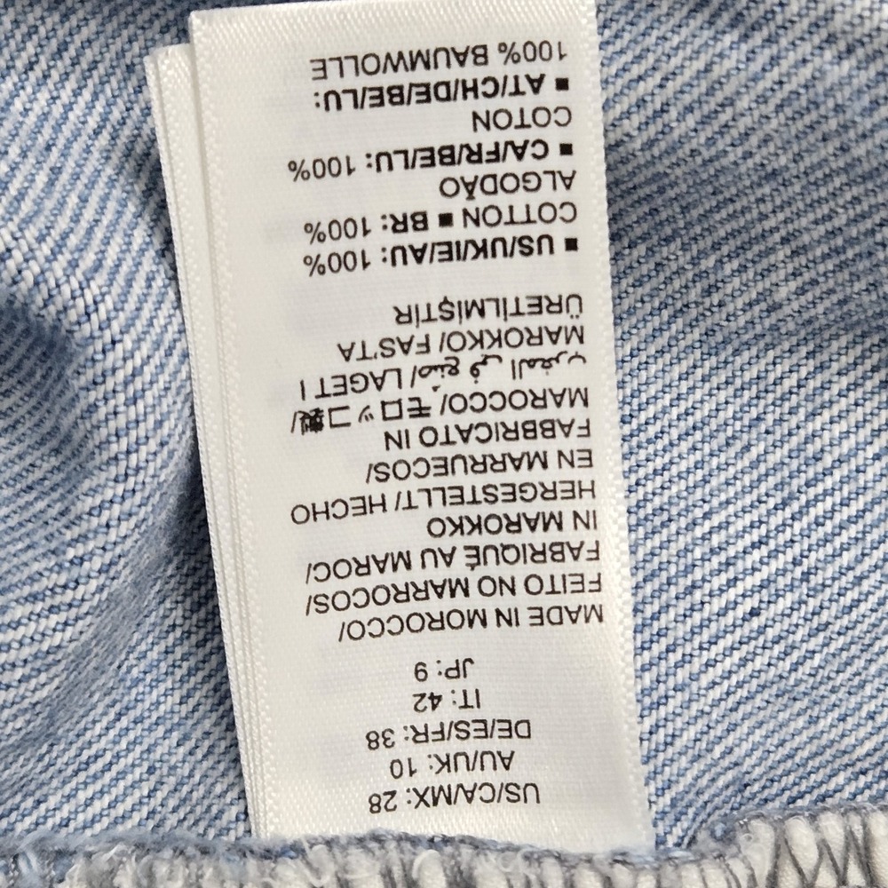 The Drop Luca High Rise Distressed Mom Jeans 28 Light Wash Straight Trendy Denim - Picture 6 of 11